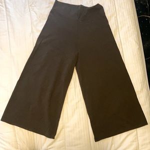 Gaiam Organic Cotton Chocolate Brown Wide Leg Stretch Pants